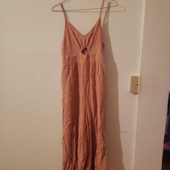 Cotton Linen Blend Jumpsuit Romper - Picture 2 of 3